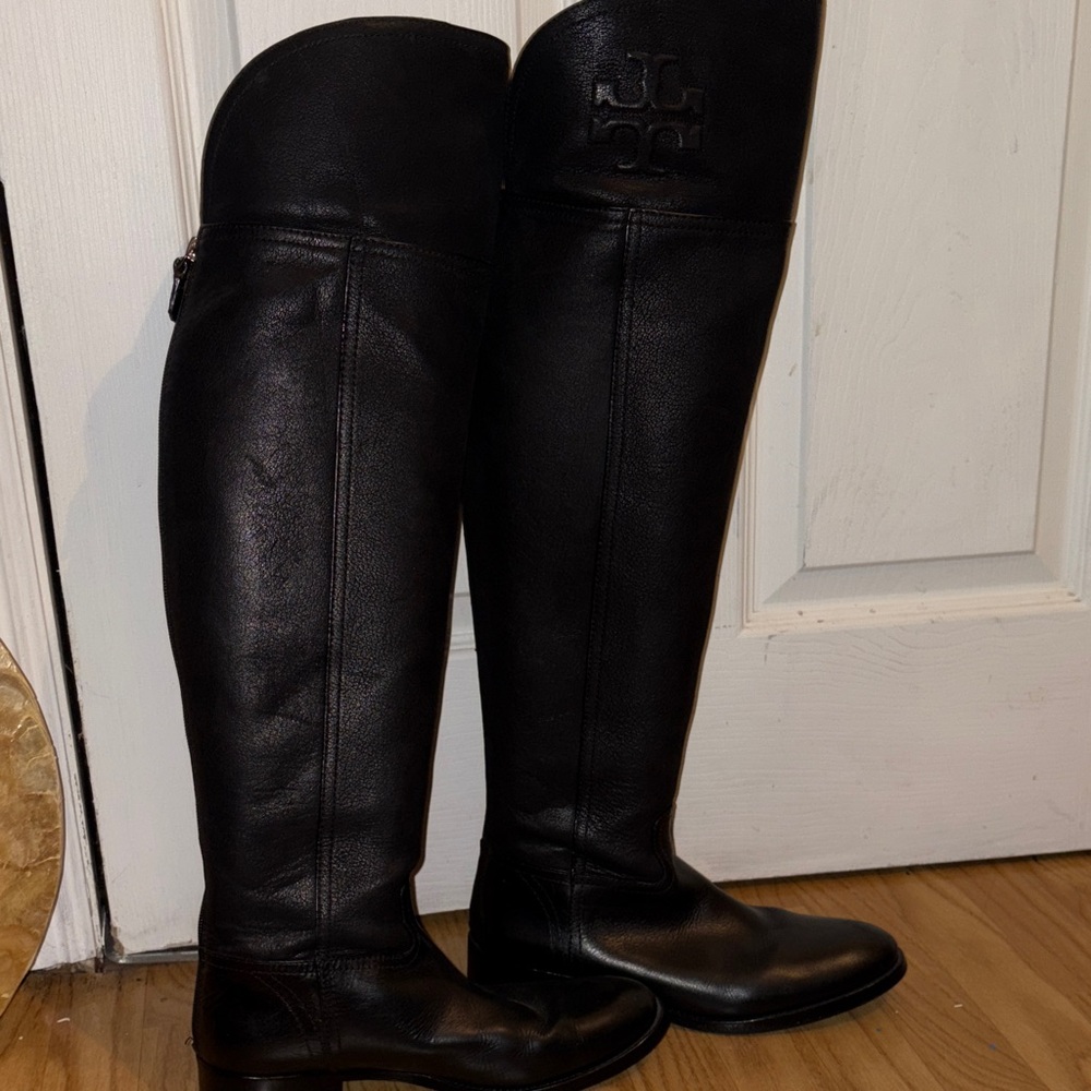 Tory Burch Black Over the Knee Boots